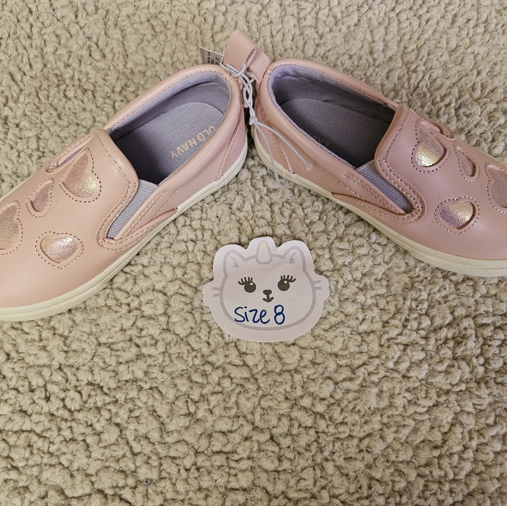 Old Navy Pink Heart Kids Sneakers